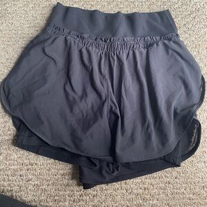 Women's Black Athletic Mesh Shorts